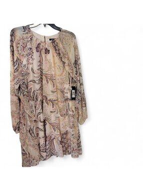BCBG size 12 Women's Tiered wedding Long Sleeve‎ formal summer shift dress